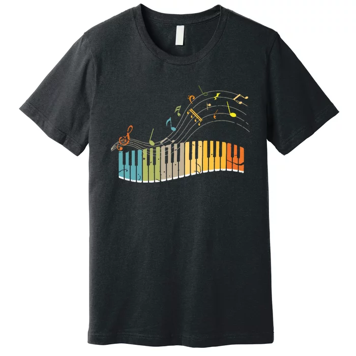 Keyboard Pianist Funny Musician Piano Art Music Premium T-Shirt