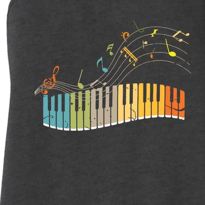 Keyboard Pianist Funny Musician Piano Art Music Women's Racerback Tank