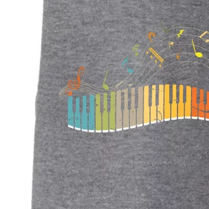 Keyboard Pianist Funny Musician Piano Art Music Doggie 3-End Fleece Hoodie