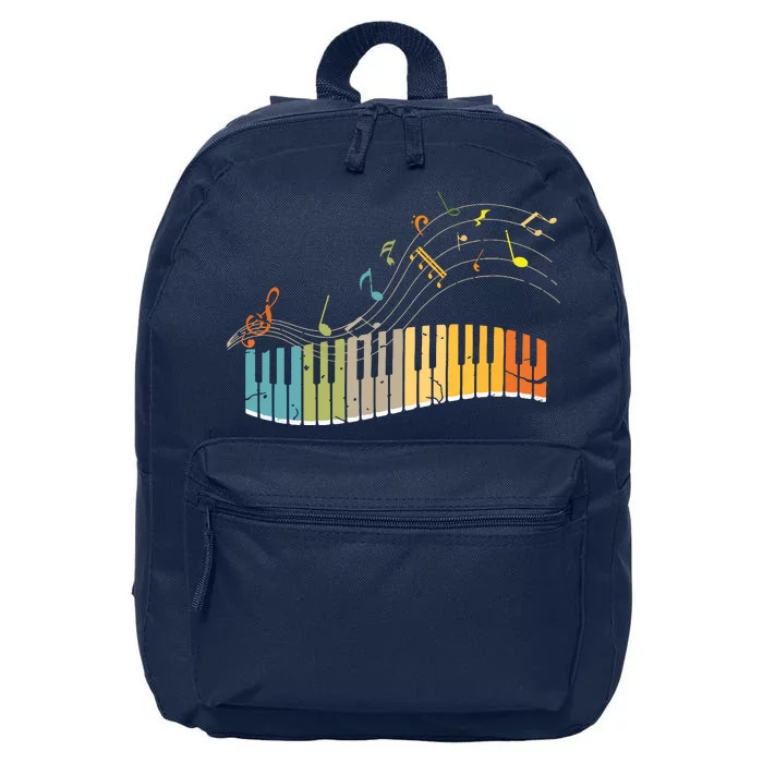 Keyboard Pianist Funny Musician Piano Art Music 16 in Basic Backpack