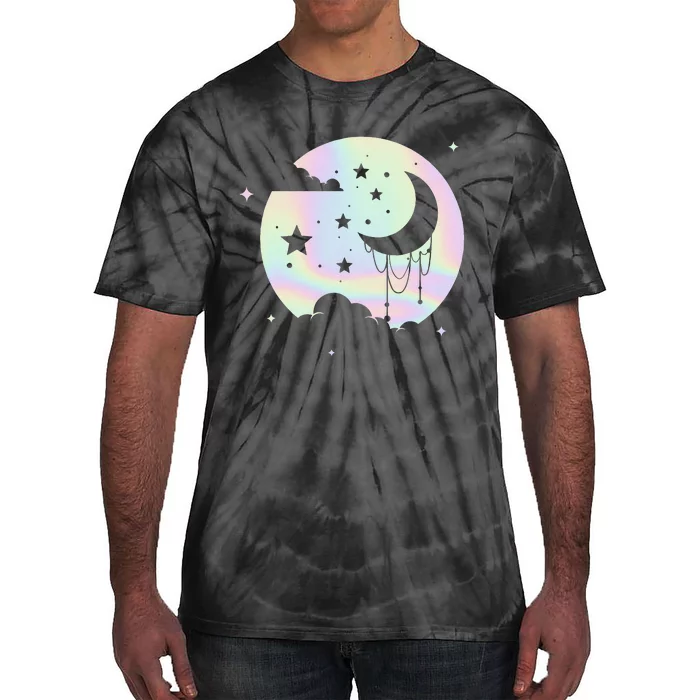 Kawaii Pastel Goth Moon Tie-Dye T-Shirt