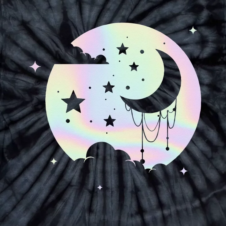 Kawaii Pastel Goth Moon Tie-Dye T-Shirt