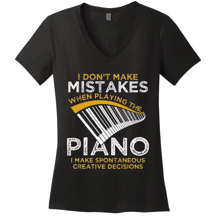 Keyboard Pianist Gifts Music Musician Piano Women's V-Neck T-Shirt