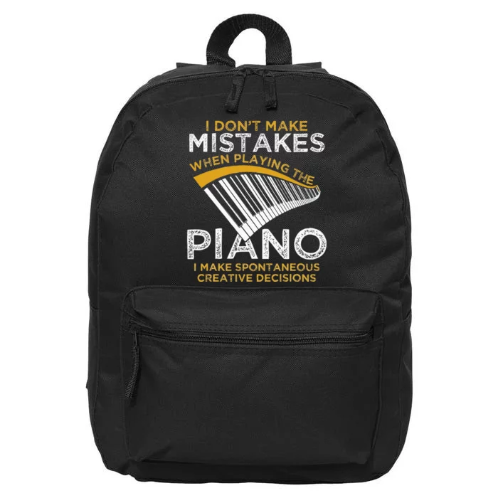 Keyboard Pianist Gifts Music Musician Piano 16 in Basic Backpack