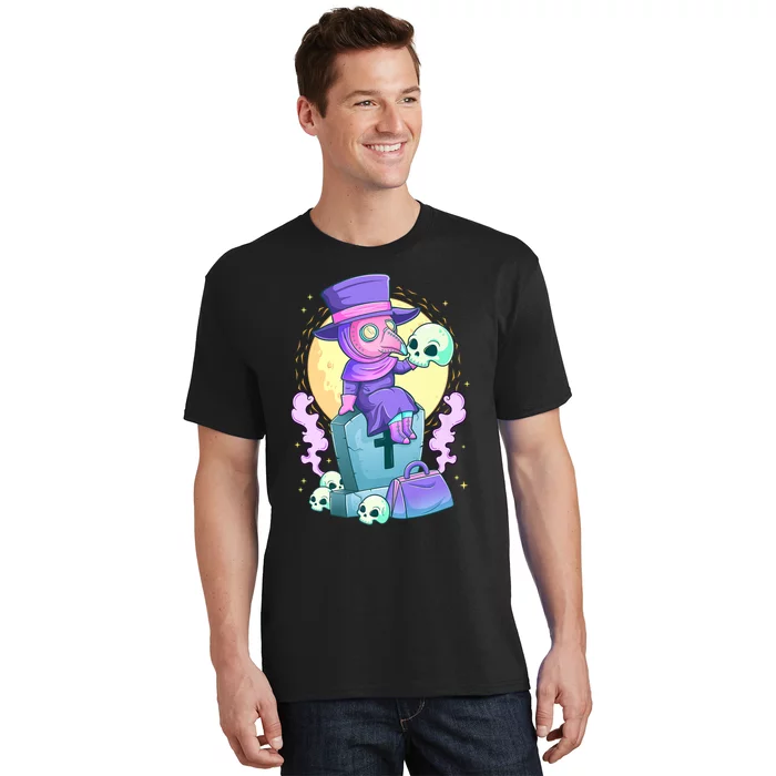 Kawaii Pastel Goth Cute Creepy Plague Doctor Skull Premium T-Shirt