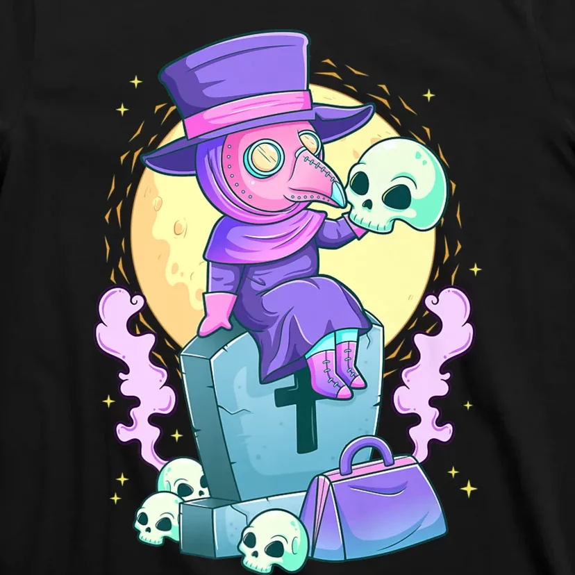 Kawaii Pastel Goth Cute Creepy Plague Doctor Skull Premium T-Shirt