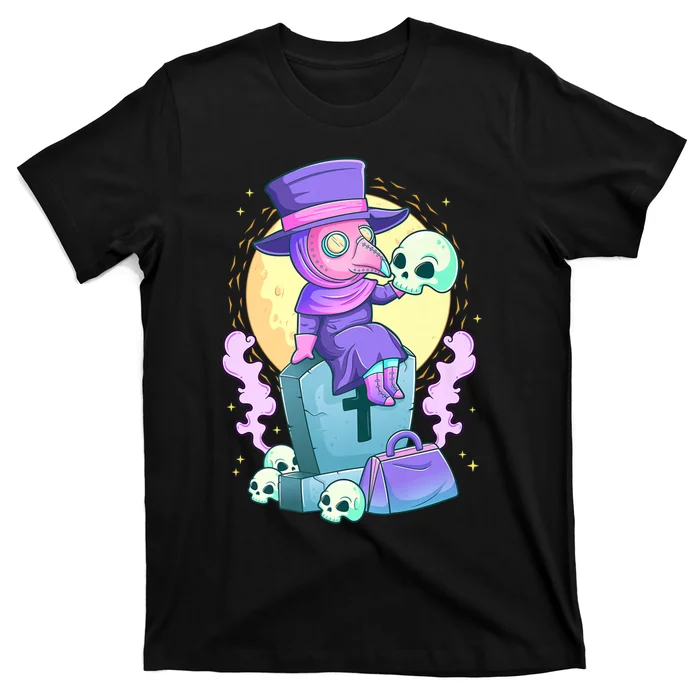 Kawaii Pastel Goth Cute Creepy Plague Doctor Skull Premium T-Shirt