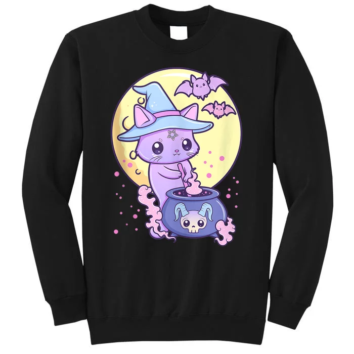 Kawaii Pastel Goth Cute Creepy Witch Cat Wicca Sweatshirt