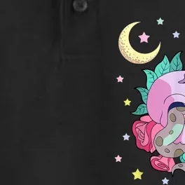 Kawaii Pastel Goth Witchy Skull With Cute Creepy Snake Dry Zone Grid Performance Polo