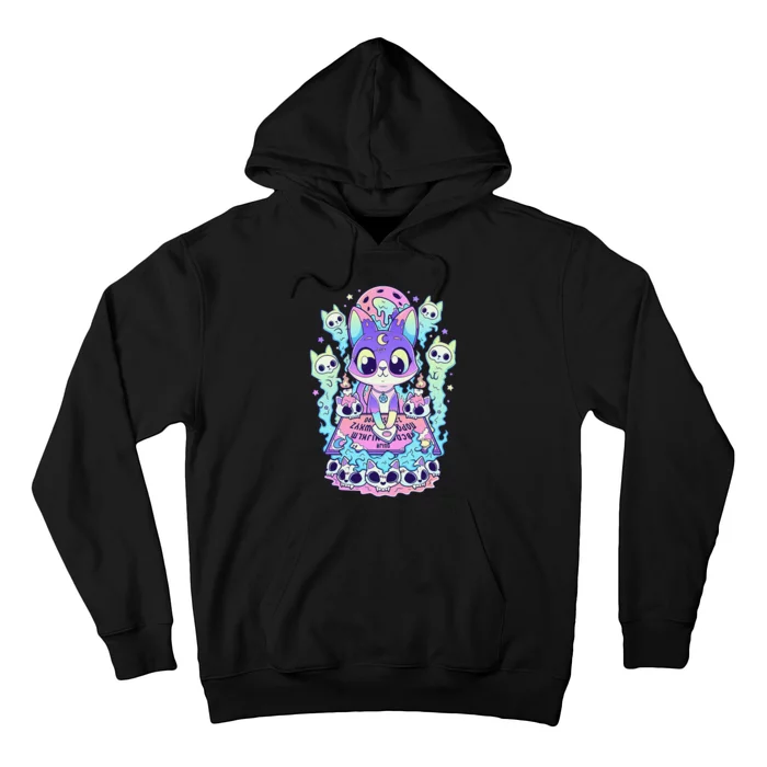 Kawaii Pastel Goth Cute and Creepy Occult Cat Ouija Board Hoodie