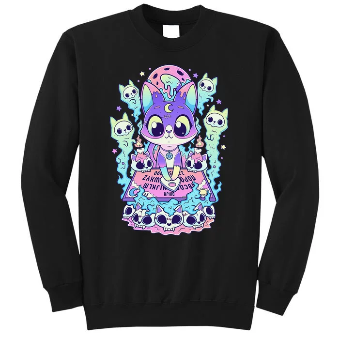 Kawaii Pastel Goth Cute and Creepy Occult Cat Ouija Board Sweatshirt