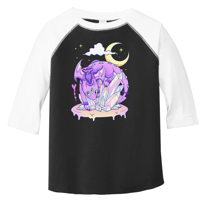 Kawaii Pastel Goth Cute Creepy Crystal Dragon Toddler Fine Jersey T-Shirt