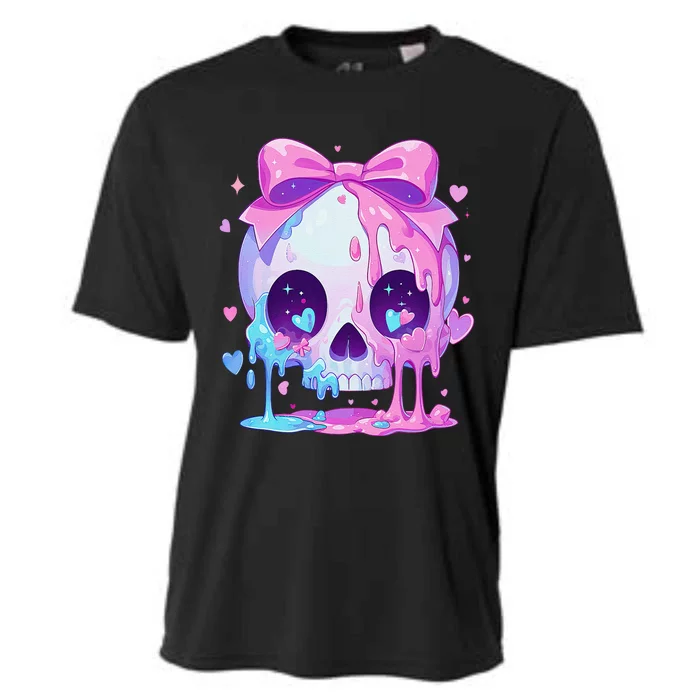 Kawaii Pastel Goth Creepy Cute Melty Pin.K Skull Cooling Performance Crew T-Shirt