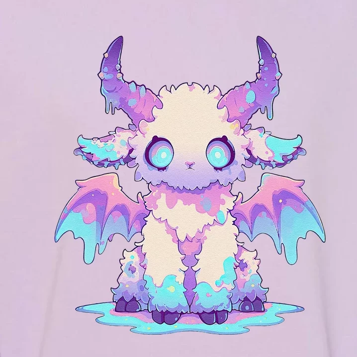 Kawaii Pastel Goth Creepy Cute Witchy Demon Goat Baphomet Garment-Dyed Sweatshirt