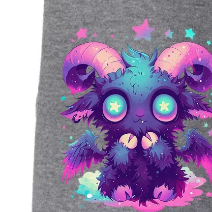 Kawaii Pastel Goth Creepy Cute Witchy Goat Baphomet Doggie 3-End Fleece Hoodie