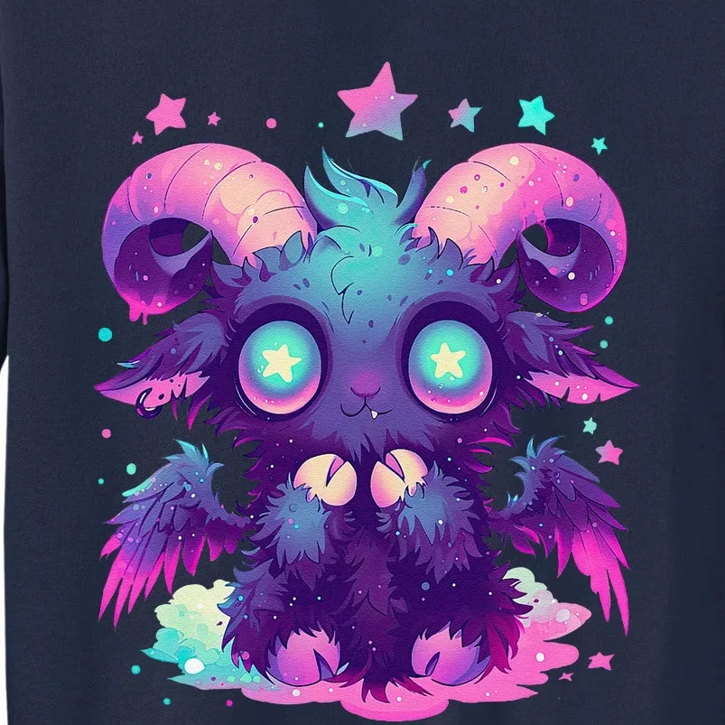 Kawaii Pastel Goth Creepy Cute Witchy Goat Baphomet Tall Sweatshirt