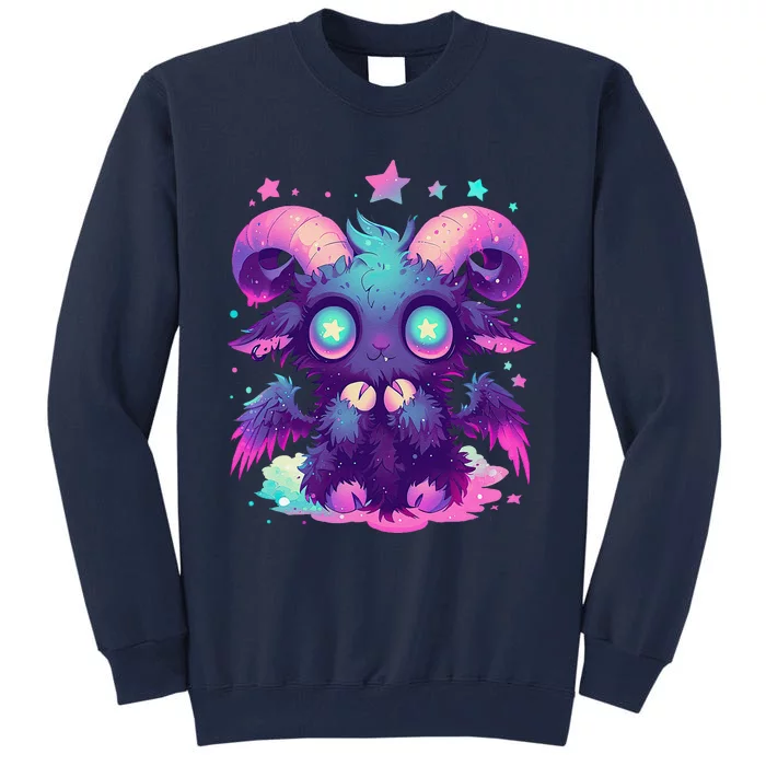 Kawaii Pastel Goth Creepy Cute Witchy Goat Baphomet Tall Sweatshirt