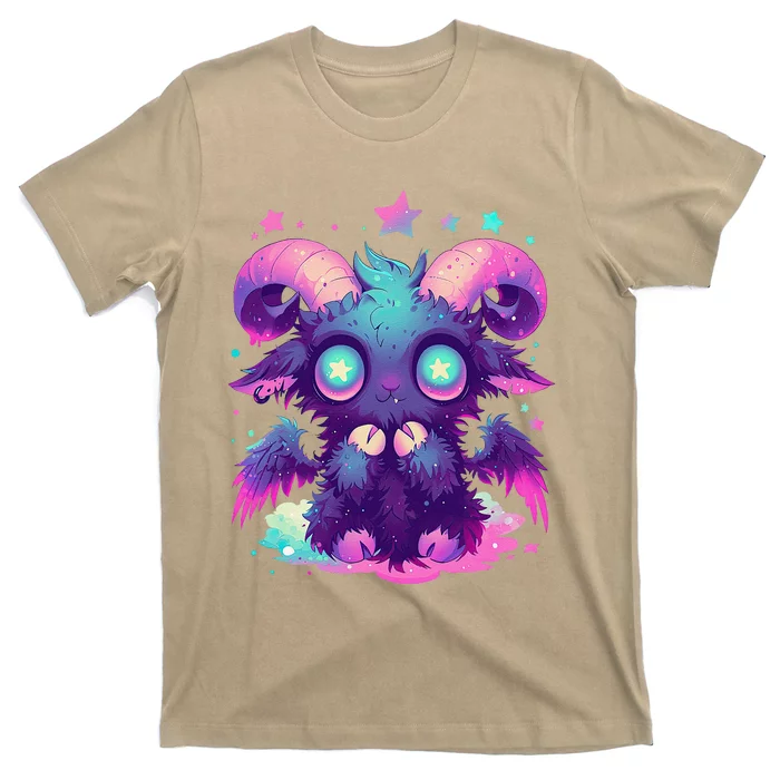 Kawaii Pastel Goth Creepy Cute Witchy Goat Baphomet T-Shirt