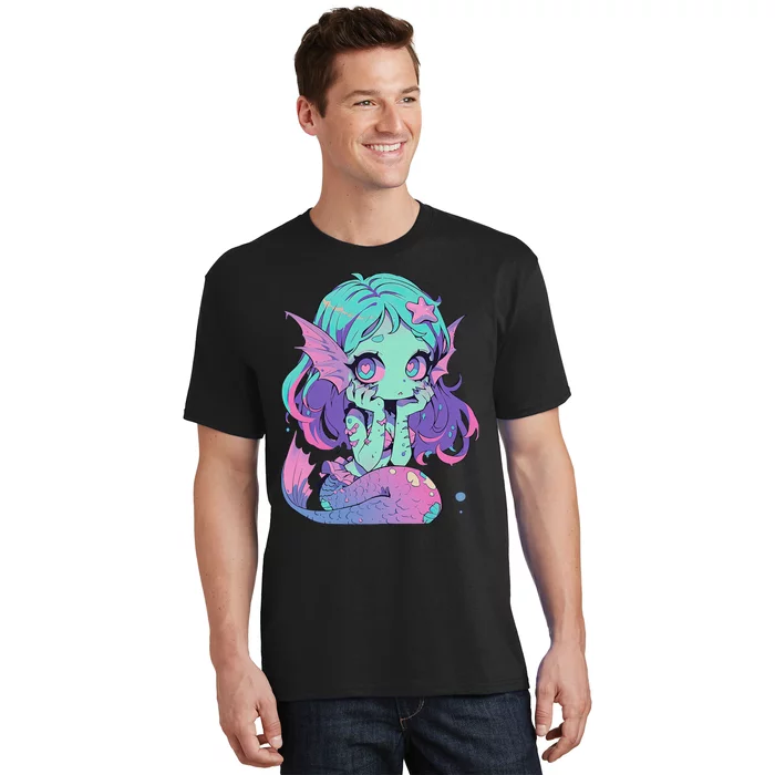 Kawaii Pastel Goth Creepy Cute Witchy Zombie Mermaid T-Shirt