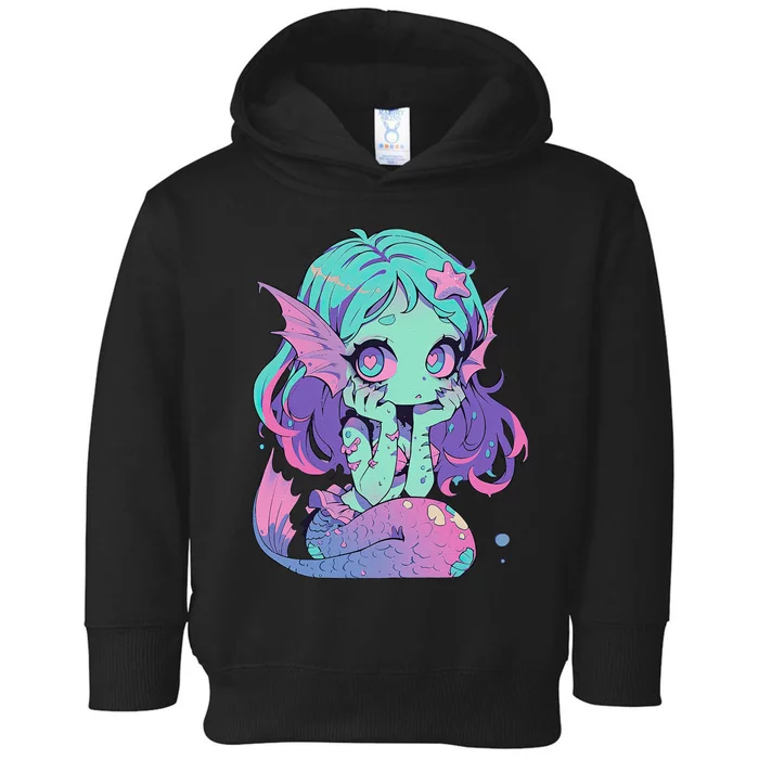 Kawaii Pastel Goth Creepy Cute Witchy Zombie Mermaid Toddler Hoodie