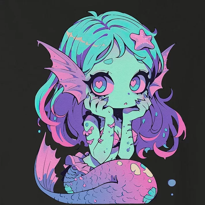 Kawaii Pastel Goth Creepy Cute Witchy Zombie Mermaid Toddler Long Sleeve Shirt