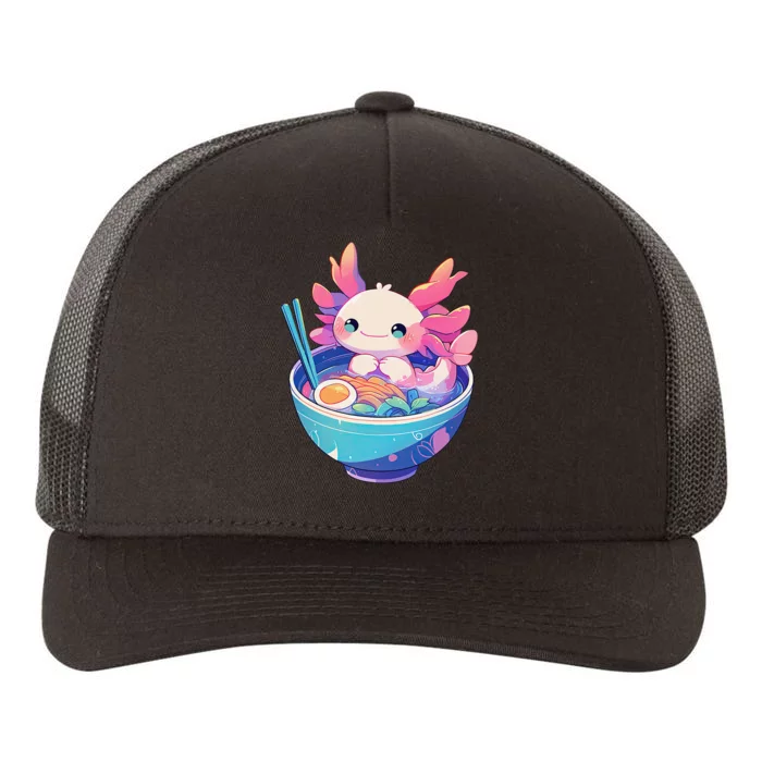 Kawaii Pastel Goth Cute Pin.K Axolotl In A Bowl Of Ramen Yupoong Adult 5-Panel Trucker Hat