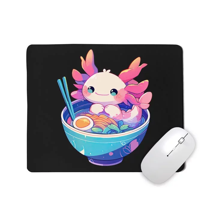 Kawaii Pastel Goth Cute Pin.K Axolotl In A Bowl Of Ramen Mousepad