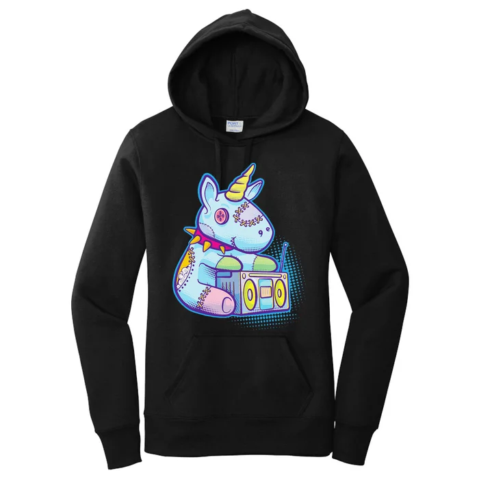 Kawaii Pastel Goth Unicorn Menhera Anime Women's Pullover Hoodie