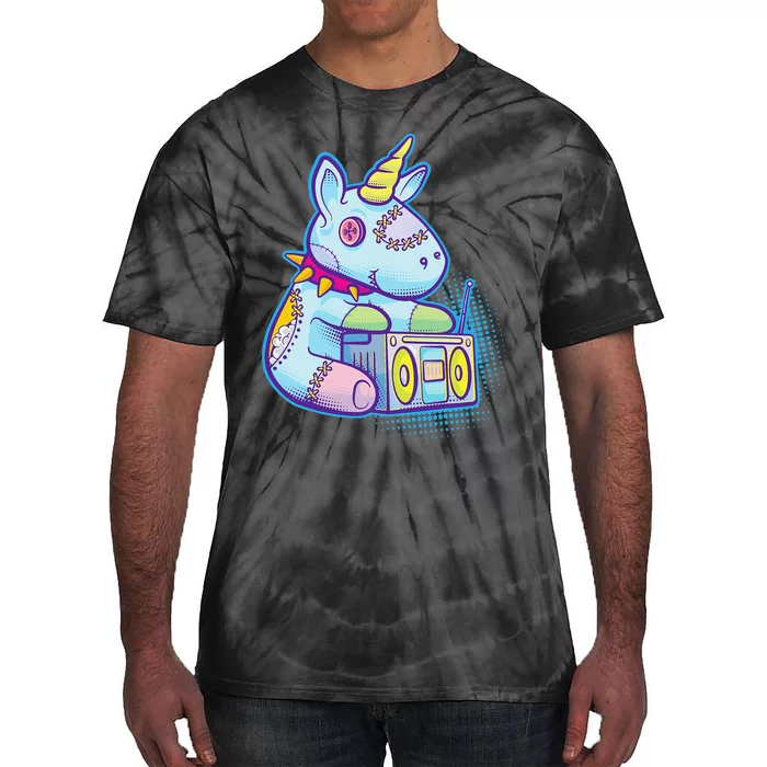 Kawaii Pastel Goth Unicorn Menhera Anime Tie-Dye T-Shirt