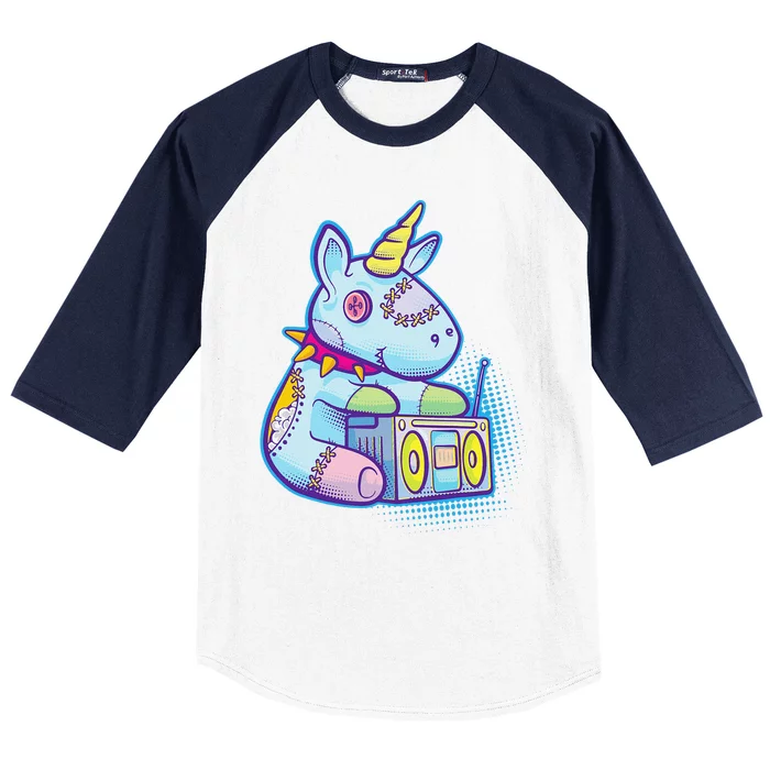 Kawaii Pastel Goth Unicorn Menhera Anime Baseball Sleeve Shirt