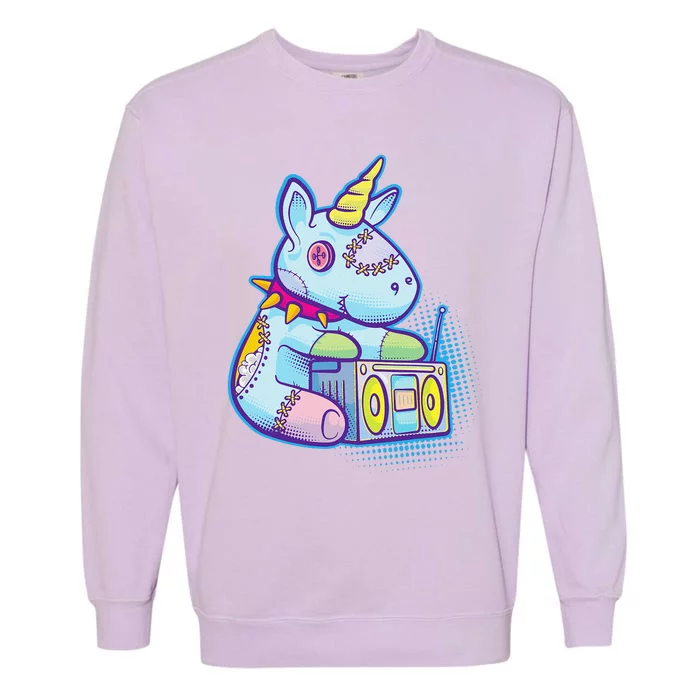 Kawaii Pastel Goth Unicorn Menhera Anime Garment-Dyed Sweatshirt