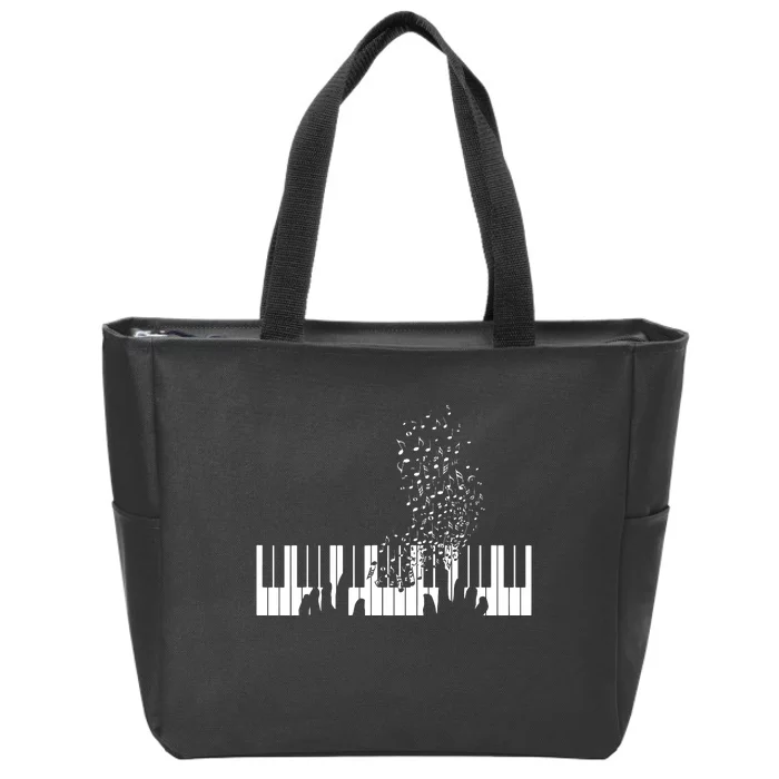 Keyboard Piano Gift For Men Women Kids Zip Tote Bag