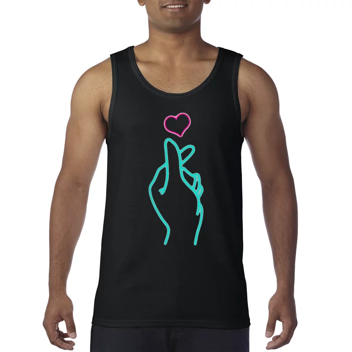 K Pop Heart Hand Symbol K Drama Korean Pop Music Fan Gift Tank Top