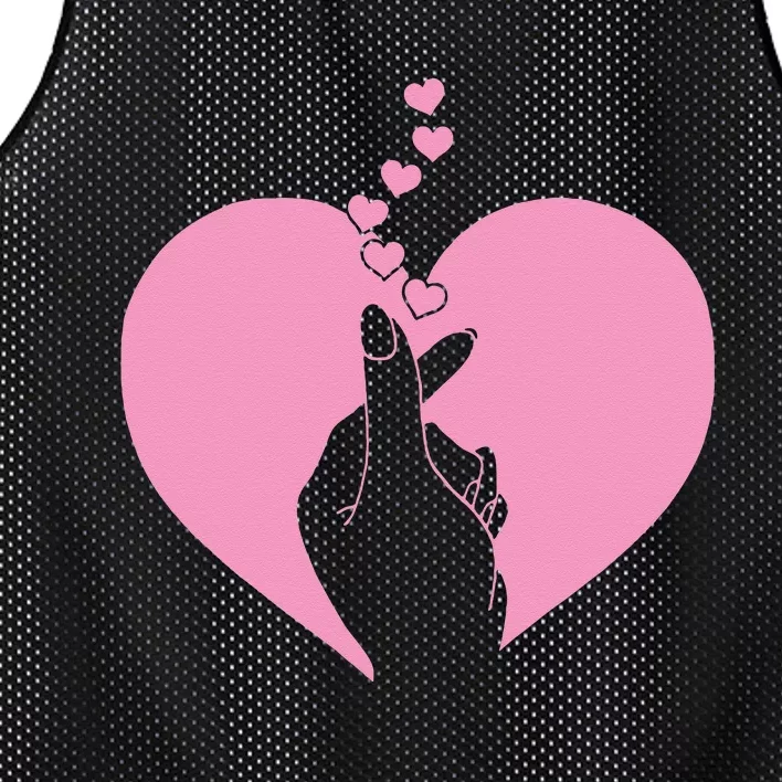 K Pop Heart Korean Pop Music Fan K Drama Cute Mesh Reversible Basketball Jersey Tank