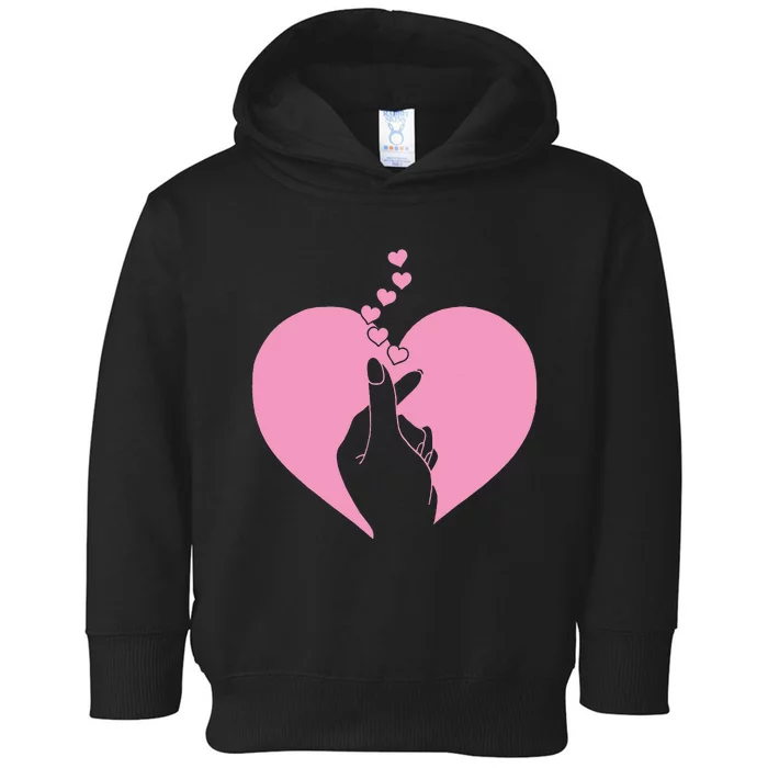 K Pop Heart Korean Pop Music Fan K Drama Cute Toddler Hoodie