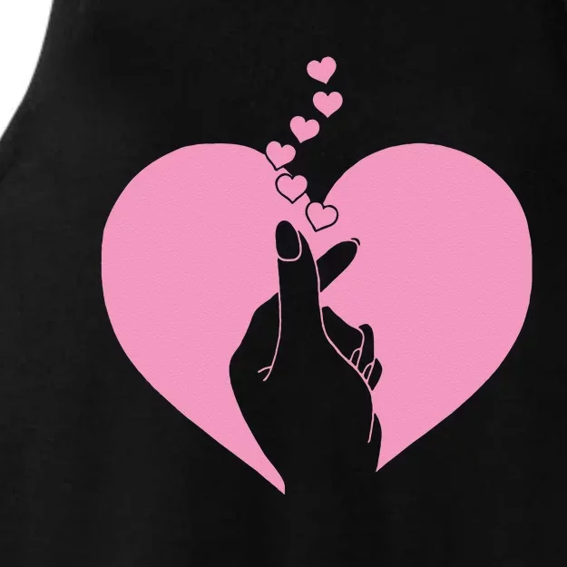 K Pop Heart Korean Pop Music Fan K Drama Cute Ladies Tri-Blend Wicking Tank