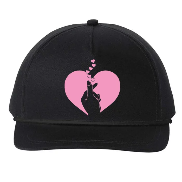 K Pop Heart Korean Pop Music Fan K Drama Cute Snapback Five-Panel Rope Hat