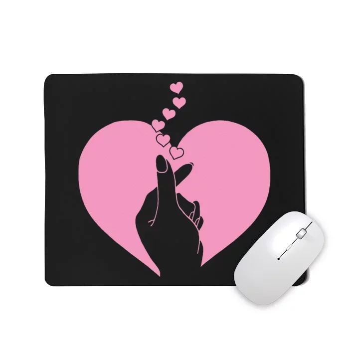 K Pop Heart Korean Pop Music Fan K Drama Cute Mousepad