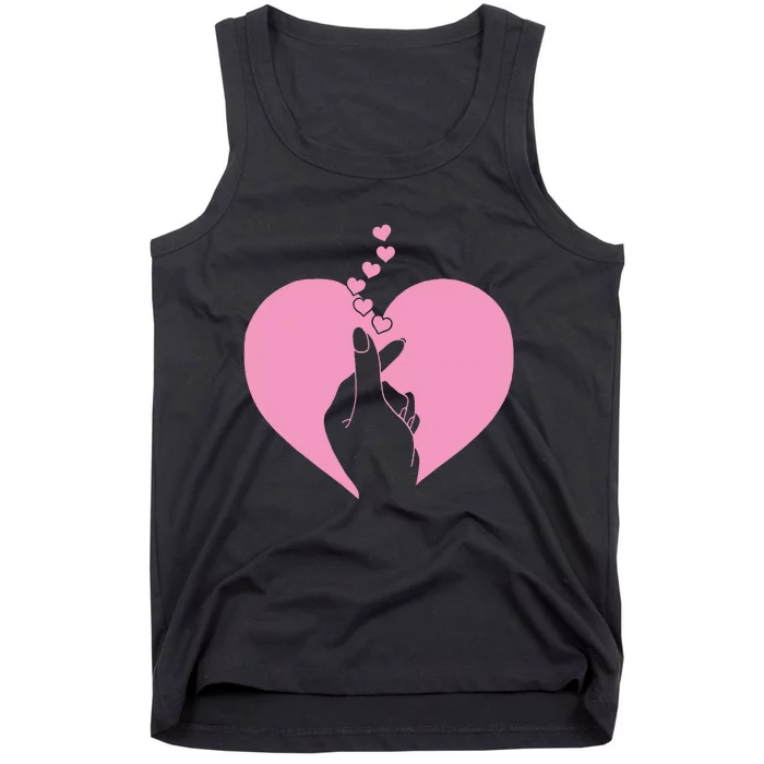 K Pop Heart Korean Pop Music Fan K Drama Cute Tank Top