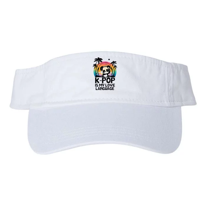 K Pop Is My Love Language Kpop Panda Valucap Bio-Washed Visor