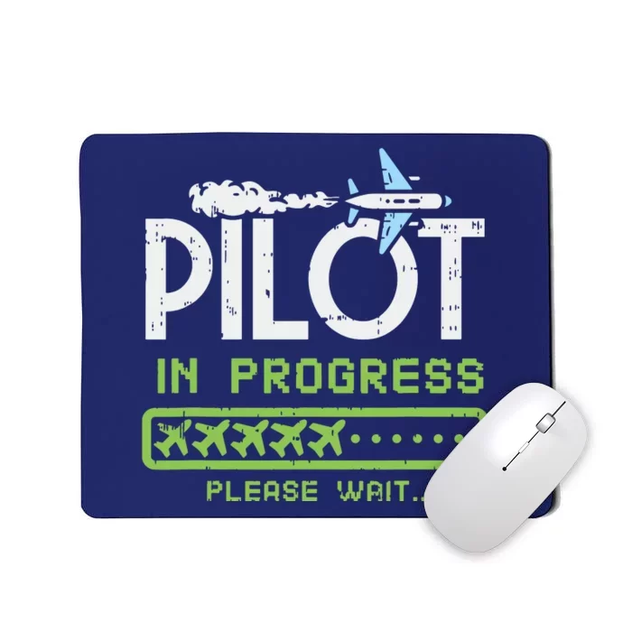 Kids Pilot In Progress Future Pilot Toy Airplane Lovers Mousepad