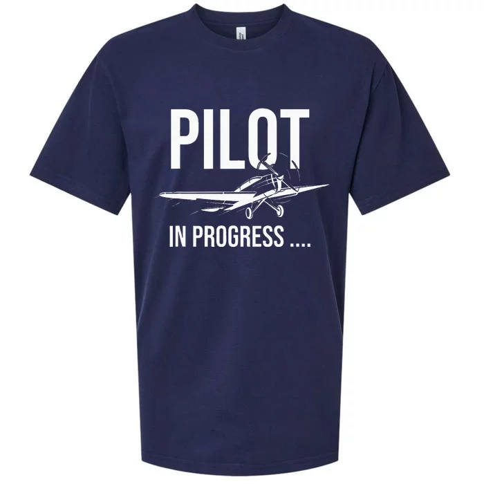 Kids Pilot In Progress Future Pilot Toy Airplane Lovers Sueded Cloud Jersey T-Shirt