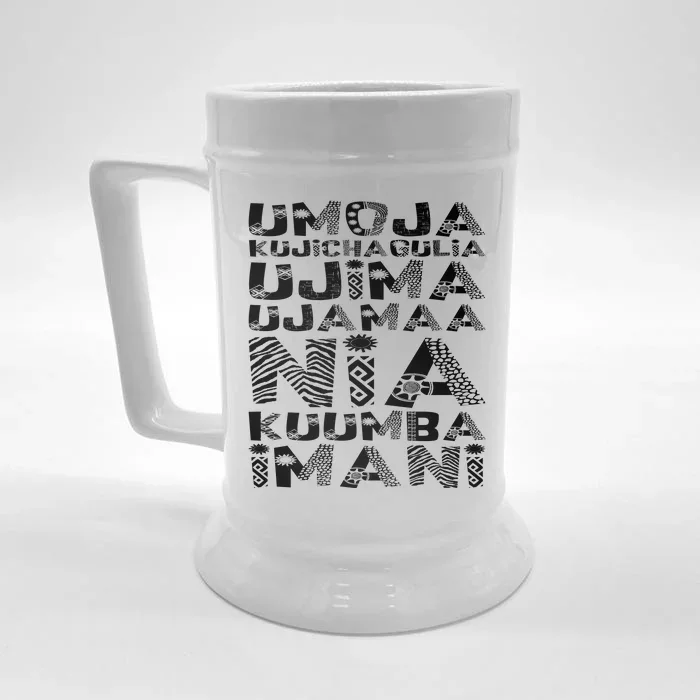 Kwanzaa Principles Front & Back Beer Stein