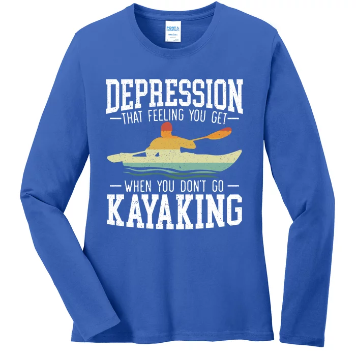 Kayaking Paddler Kayaker Boating Rafting Canoeing Kayak Gift Ladies Long Sleeve Shirt