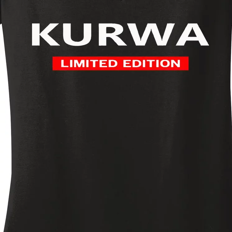 Kurwa Poland Limited Edition Women's V-Neck T-Shirt