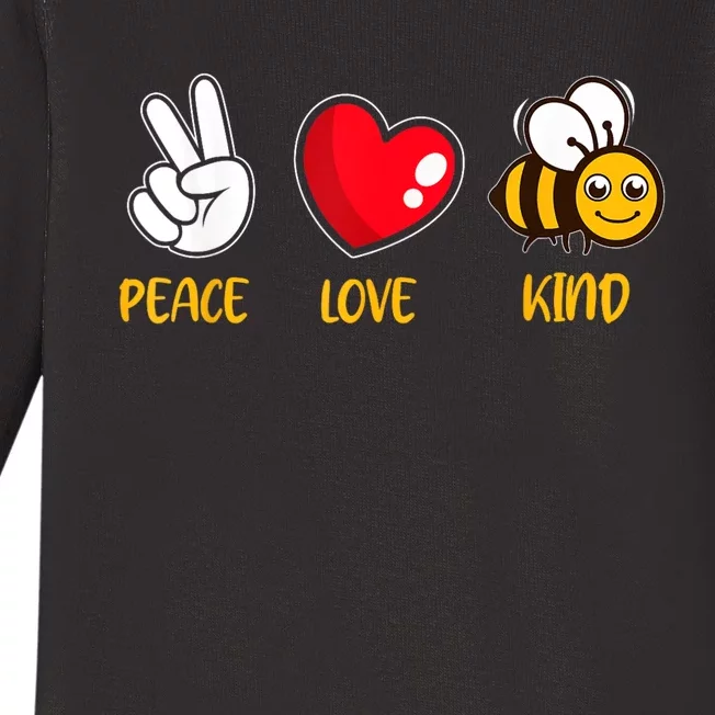 Kindness Peace Love Kind Be Kind Baby Long Sleeve Bodysuit