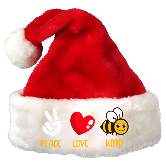 Kindness Peace Love Kind Be Kind Premium Christmas Santa Hat