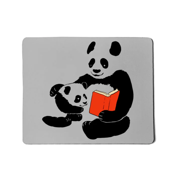 Kawaii Panda Mom Books Gift Mousepad