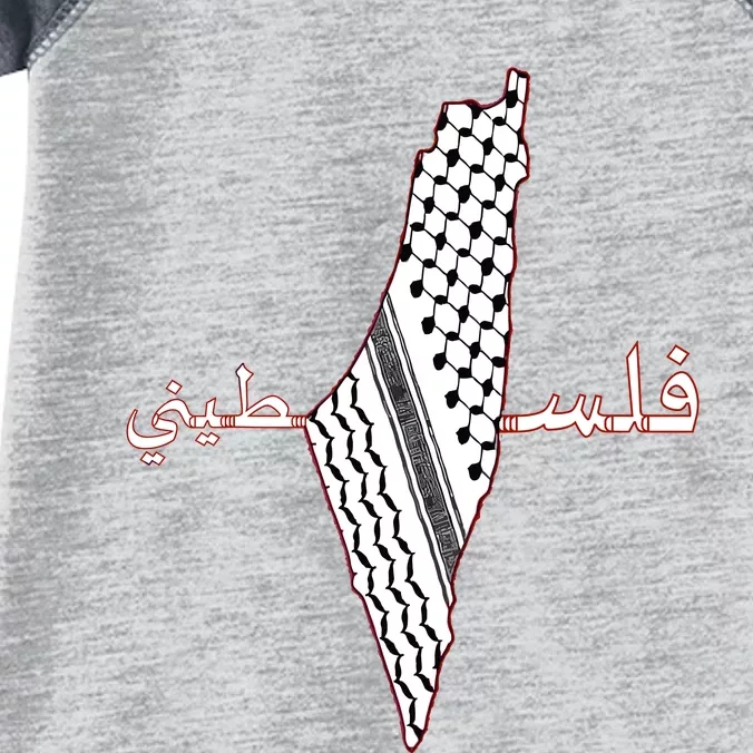 Keffiyeh Palestine Map Scarf Shemagh Palestinians Infant Baby Jersey Bodysuit