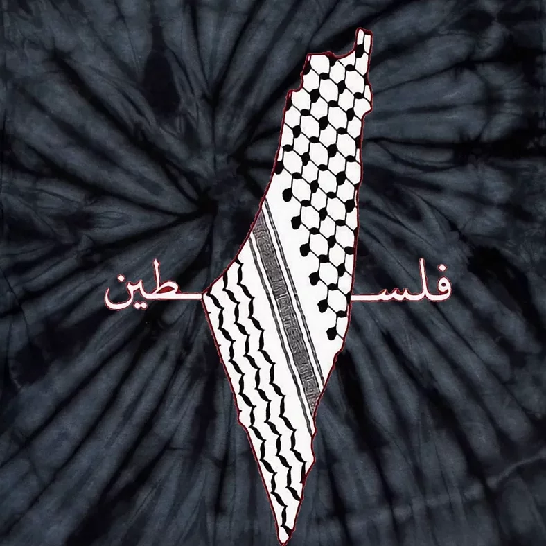 Keffiyeh Palestine Map Arabic Scarf Shemagh Palestinian Flag Tie-Dye T-Shirt